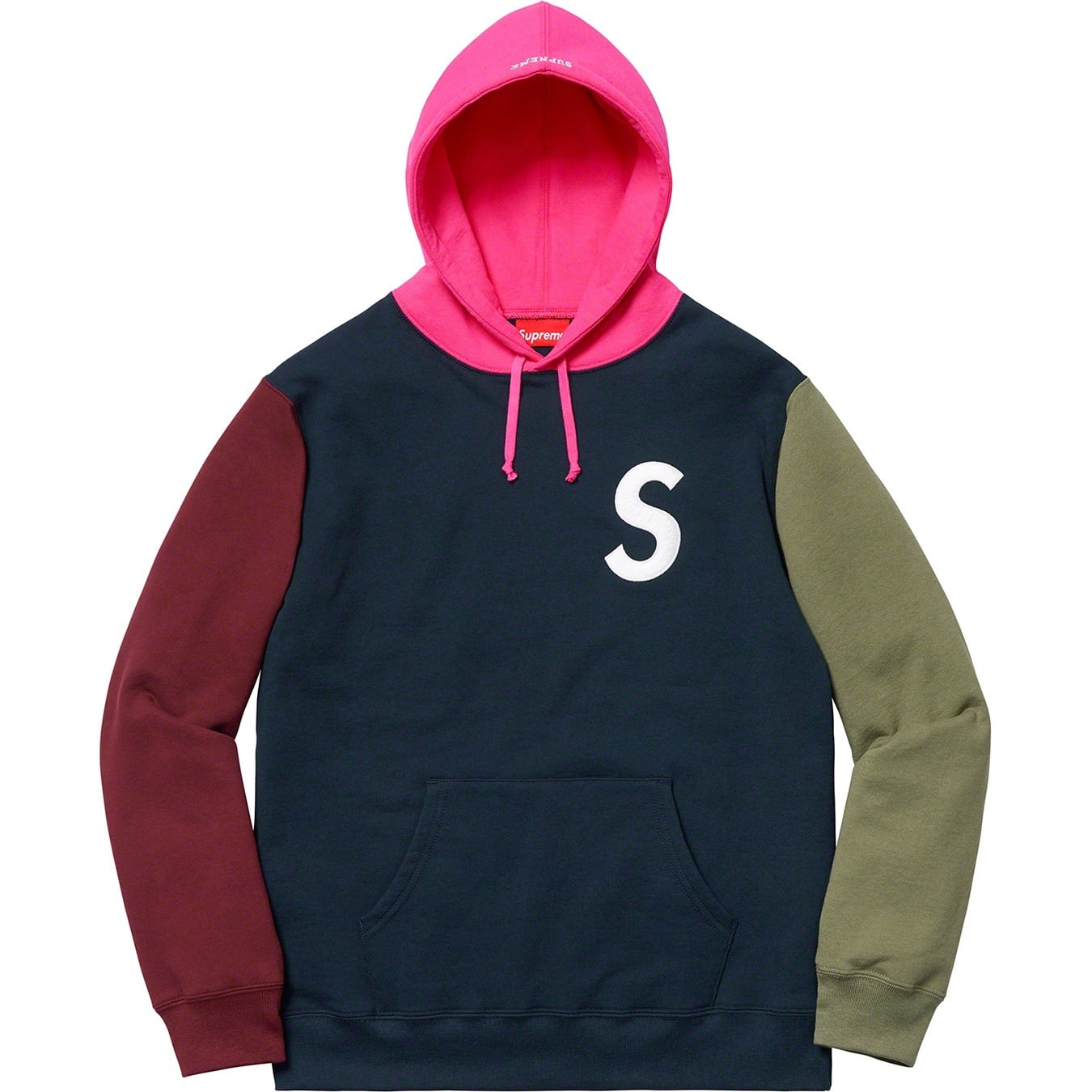 S Logo Colorblocked Hooded Sweatshirt view 4
